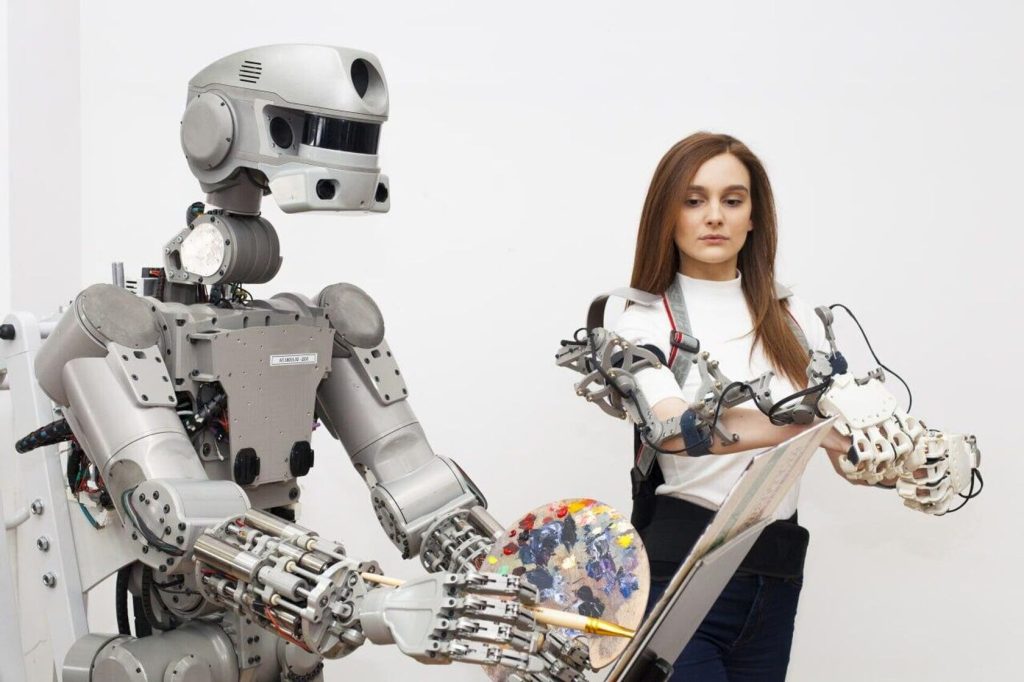 Charting Russia's Future: National Goals for 2030 and 2036 8 A woman demonstrating a robot